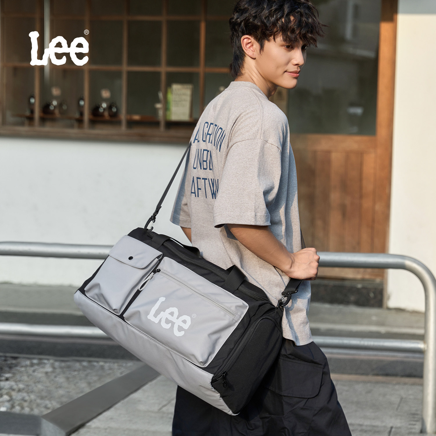 Lee短途旅行袋户外轻便干湿分离手提健身包出差大容量收纳行李袋