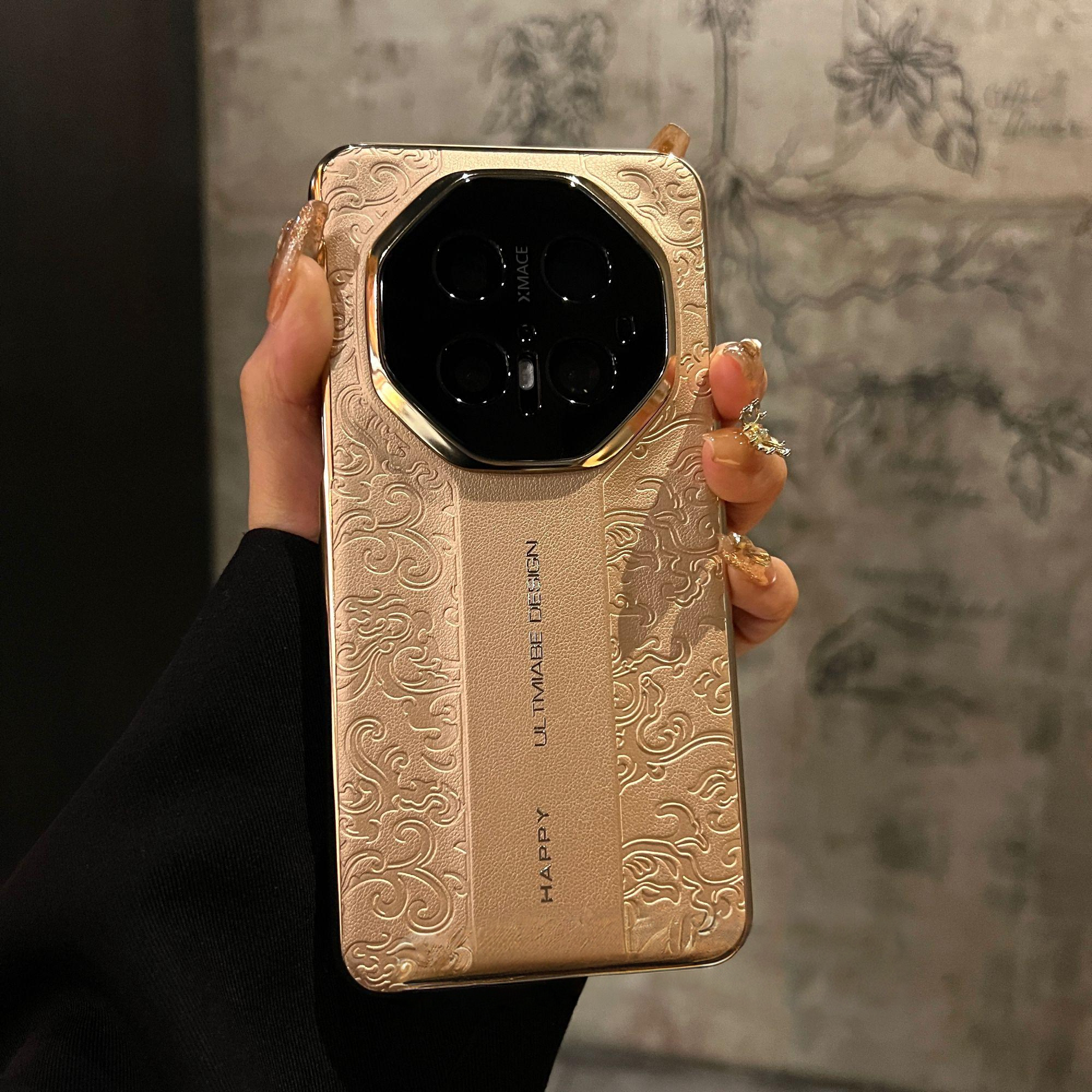 华为mate70pro电镀龙纹手机壳