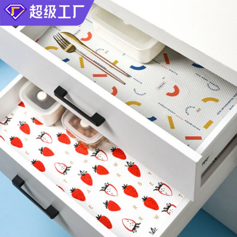 可裁剪彩色橱柜垫厨房印花防油垫纸家用衣柜防水柜垫抽屉纸防潮垫