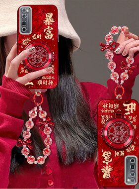 适用华为nova7手机壳jef-an00镜头全包nova7pro保护套jer-an10防摔novo7se新年款cdy-anoo手链支架cdl-an50女