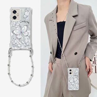 适用红米note12手机壳小米redmin0te12tpro四角防摔hmneto12rpr0斜跨手链nt12turbo全包边5g保护套新款女时尚