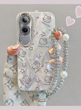 适用oppok12x手机壳PJT110带镜头膜opk12plus全包软边0pp0k十二新款防摔PJV110手链保护套poop女生可爱vivo潮