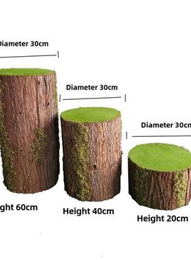 模拟木桩木材森林婚礼道具木制码头装饰假树桩摄影商场橱窗装饰饰