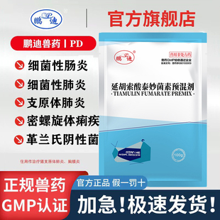 延胡索酸泰妙菌素可溶性粉兽药兽用鸡药猪药胸膜肺炎支原体呼吸道