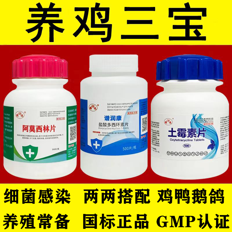 鸡药大全三件套养鸡专用药鸭鹅
