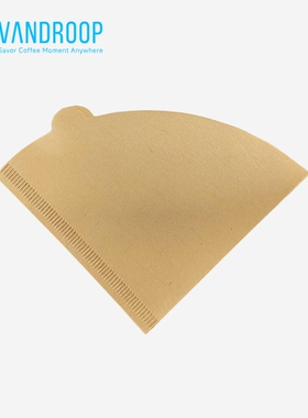 VANDROOP v60手冲咖啡滤纸无漂白一次性通用v型过滤纸手磨过滤器