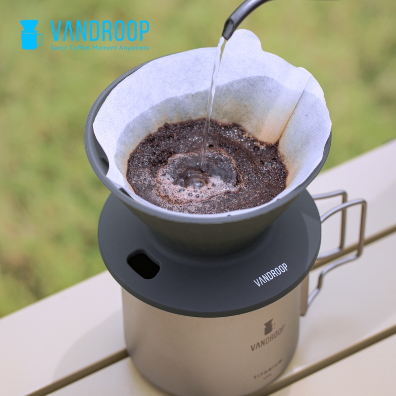 V60硅胶可折叠便携咖啡滤杯