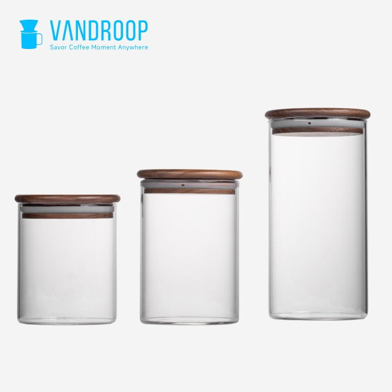 VANDROOP咖啡豆玻璃密封储物罐