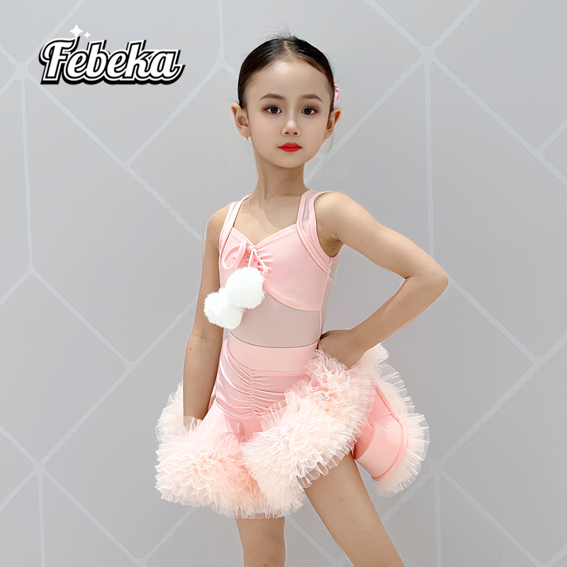 拉丁舞服女童2025新款演出练功服