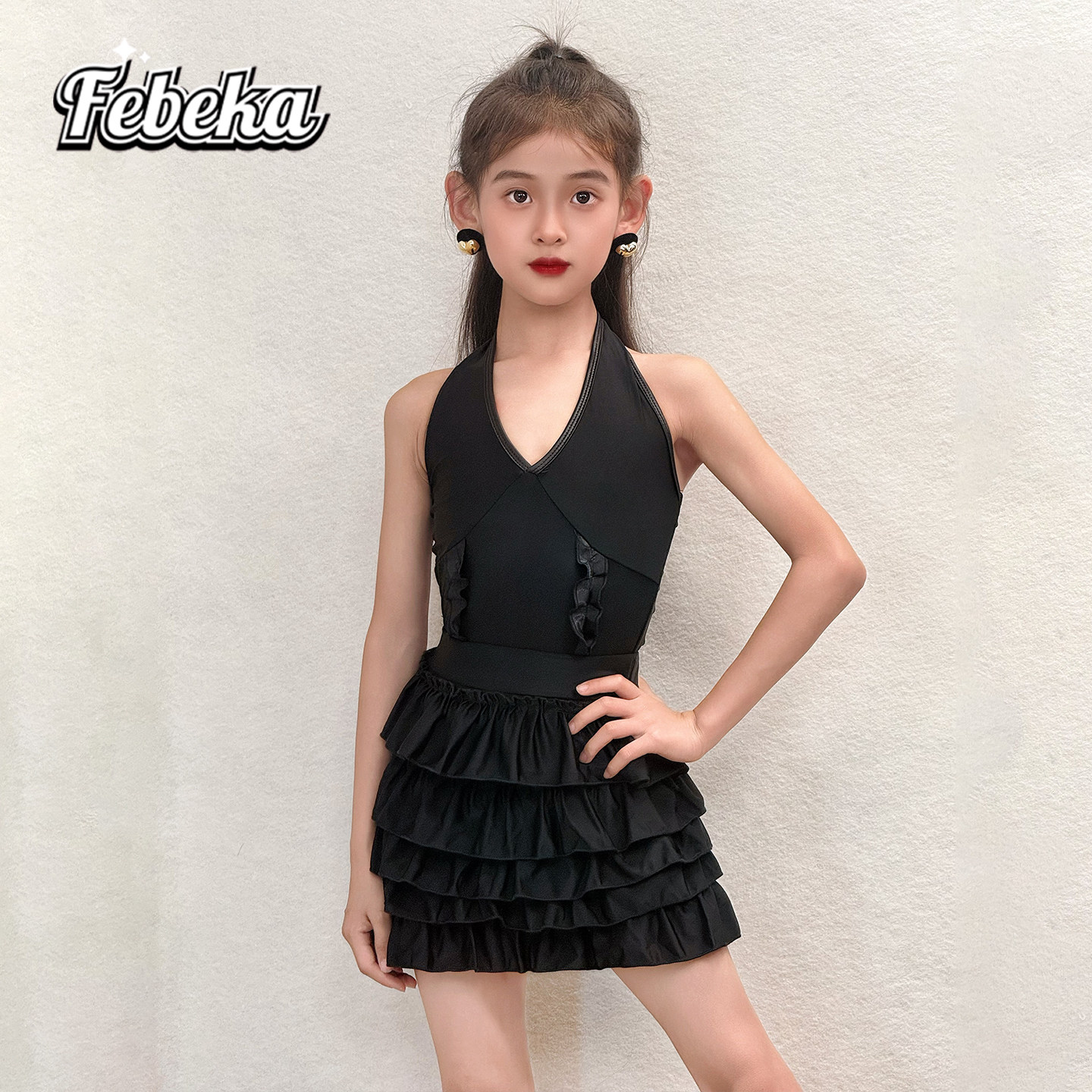 拉丁舞服夏季新款女童高级练功服