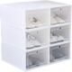 Transparent dustproof plastic 3PCS shoe box Shoes cabinet