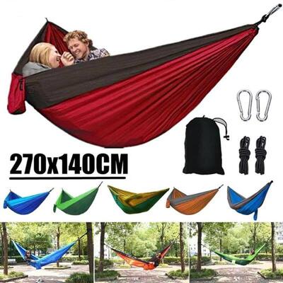 Single Person Portable Outdoor Camping Hammock With Nylon Co