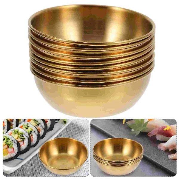 8 Pcs Stainless Steel Sauce Bowl Dipping Cups Lunch
