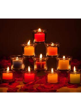 Romantic glass scented candles Propose candlelight dinner