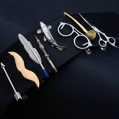 Fashio Tie Clip Bar Necktie Pin Clasp Clamp For Men Party P