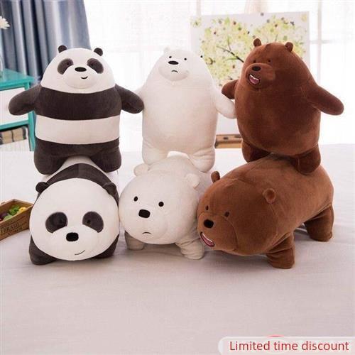 we bare bear doll naked bear stuffed toy polar bear hug pill