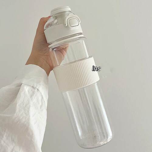 Outdoor Sports Water Bottle Straw Cup Large Capacity Plastic