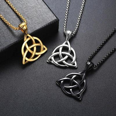 Luxury Designer Mens Jewellery Lucky Triquetra Trinity Knot