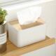 box napkin room tissue paper storage holder 收纳竹盖纸巾盒