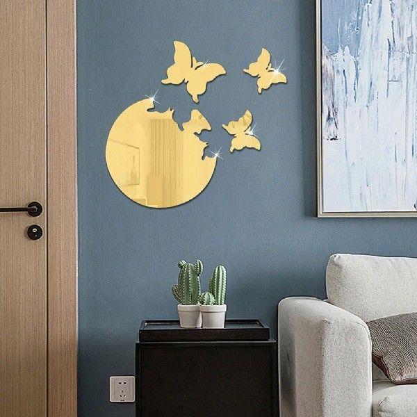 1Pc Diy New Acrylic Wall Stickers Kitchen Mirror Modern