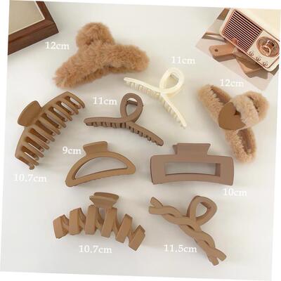 发夹Hot Sale Solid Color Claw Clip Large Barrette Crab Hair