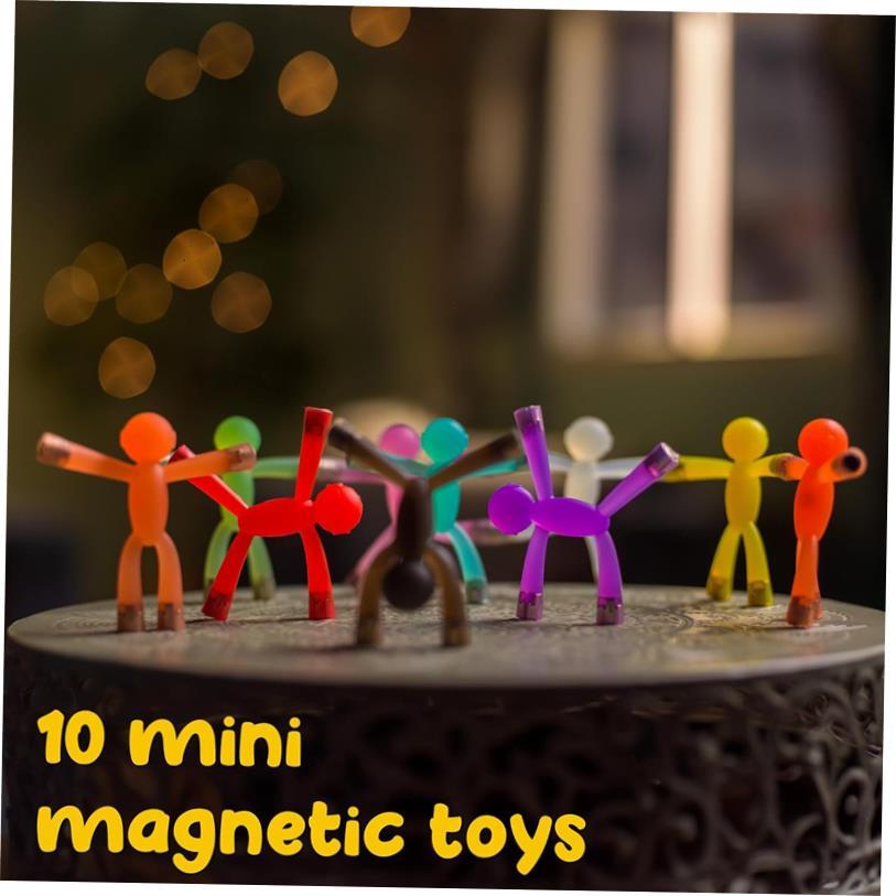 10Pcs Mini Man Magnetic travel toys for kids Rubber Magnet