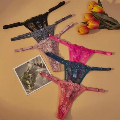 Lace G-String Thongs Women Adjustable Underwear T-back Panti