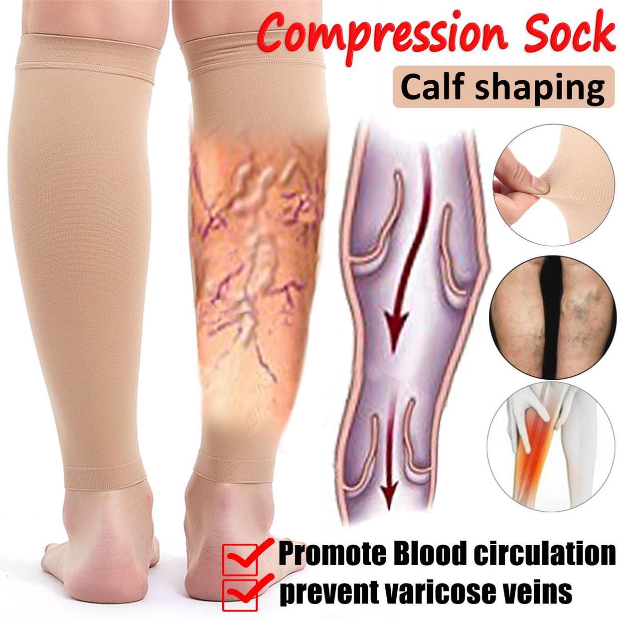1pair Compression Socks Prevent Calf Varicose Ve Soreness Wo