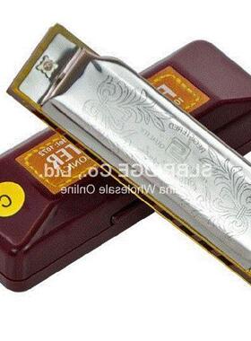 silver Suzuki 1072 Folk Master Harmonica 10 Ho Blues Key