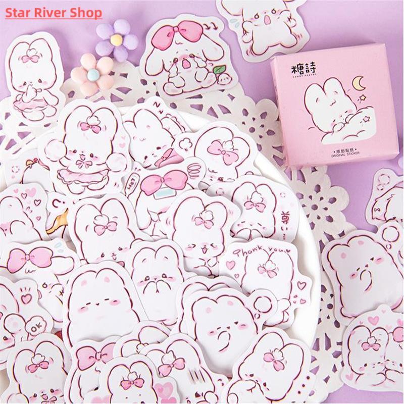 45 pcs/box Cute rabbit daily Kawaii Decoration Stickers Plan