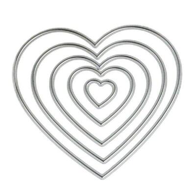 Heart-shaped Embossing DIY Stencil Carbon Steel Mould,
