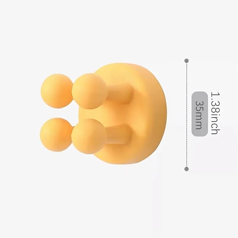 4Pcs Silicone Toothbrush Holders Hook Waterproof Self Adhesi