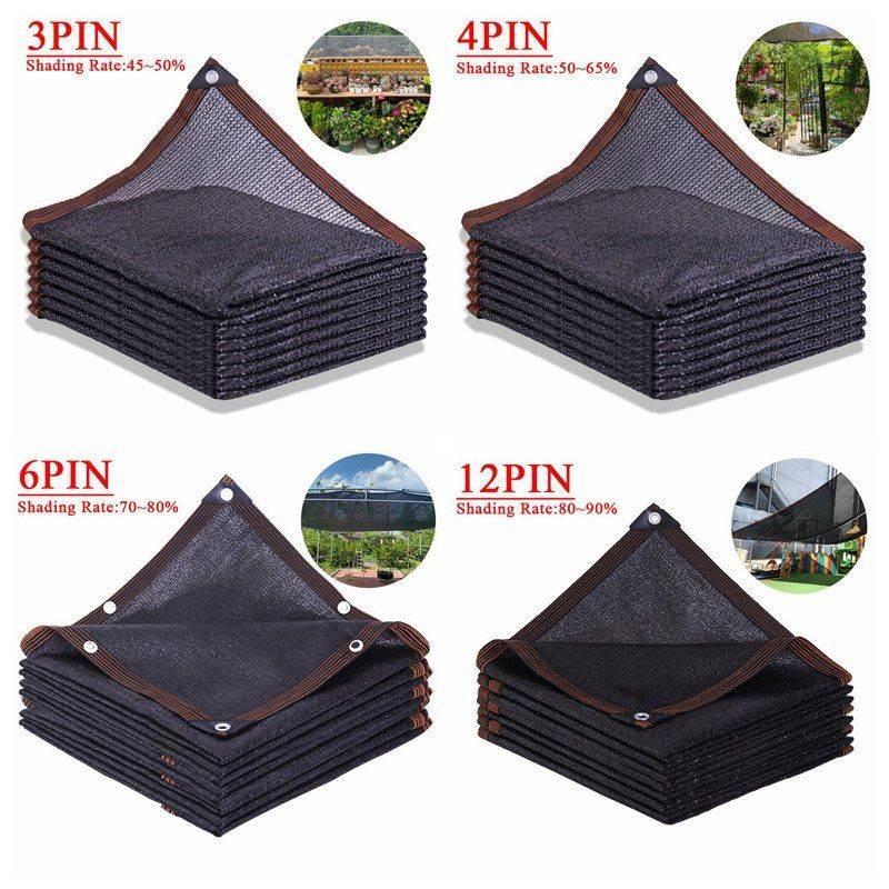 4/6/12PIN Black Sunshade Net Anti-UV Plant Cover Mesh