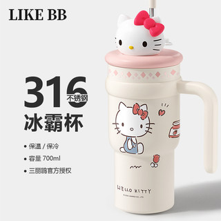 hellokitty保温杯子大容量吸管巨无霸水杯女生高颜值可爱冰霸礼物