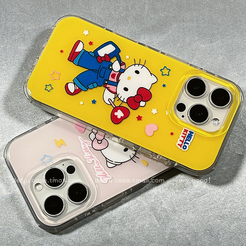 可爱卡通HelloKitty爱心适用于苹果16Promax手机壳iphone15pro新款14小众14pro硅胶13少女心16pro创意15全包