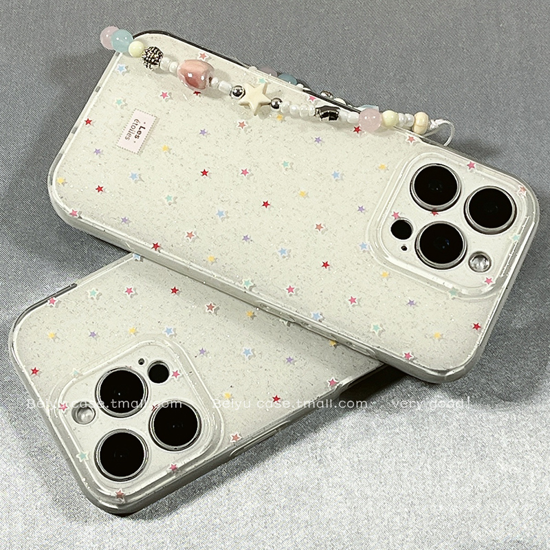 韩系ins白色闪粉新型适用苹果16Promax手机壳iphone15pro新款14小众14pro硅胶13带链条16pro高级感12全包11女