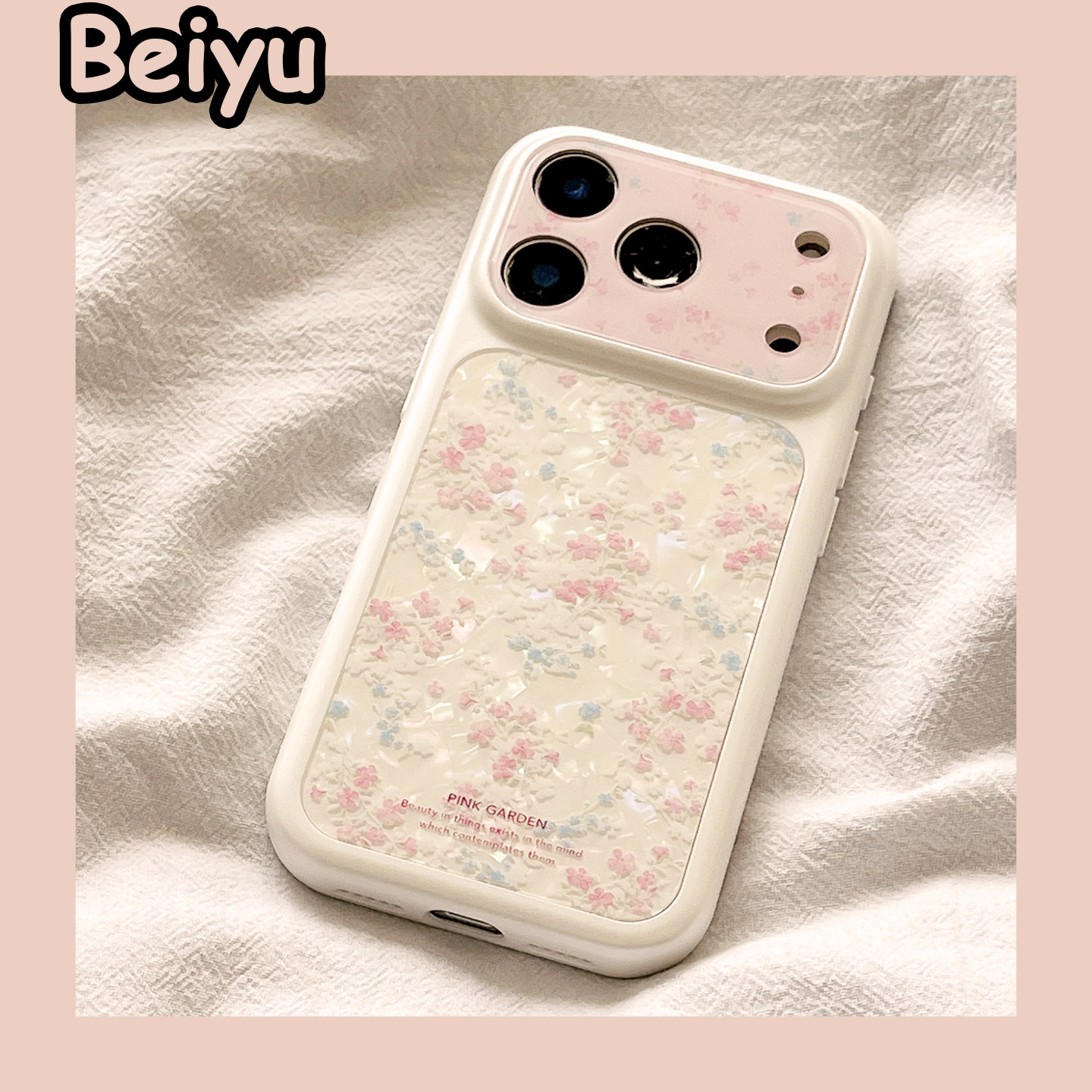 韩系ins少女粉色碎花适用苹果17Promax手机壳iphone16pro新款15小众16pm秒变17大视窗15pm硅胶17pro创意全包