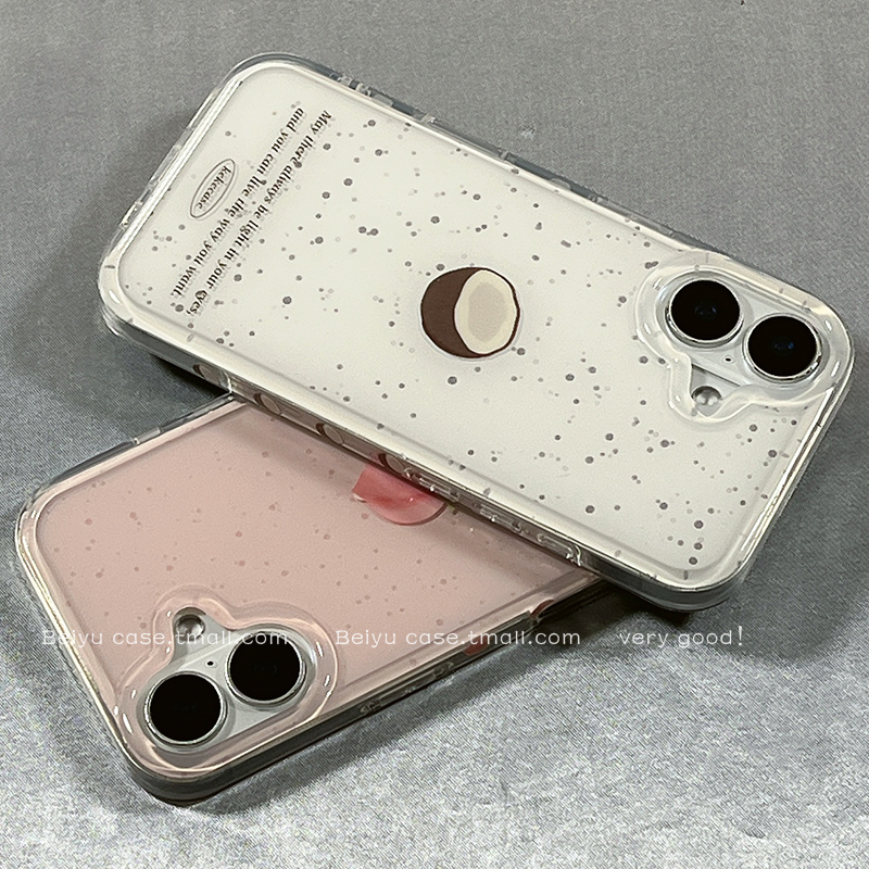 韩系简约泼墨水果芭乐椰子适用苹果16Promax手机壳iphone15pro新款14小众14pro硅胶13情侣16pro创意15全包女