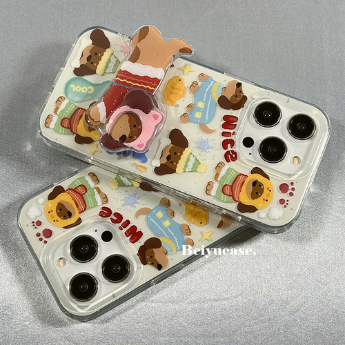 苹果15Pro可爱腊肠狗全包包邮