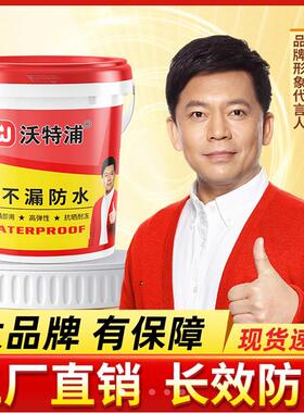 沃特浦防水材料顶不漏屋顶裂缝渗水补漏涂料何政军代言堵漏专用胶