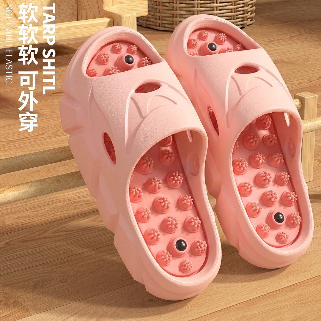 指压板足底按摩拖鞋超慢跑脚底按摩防滑足底养生穴位凉鞋男女款