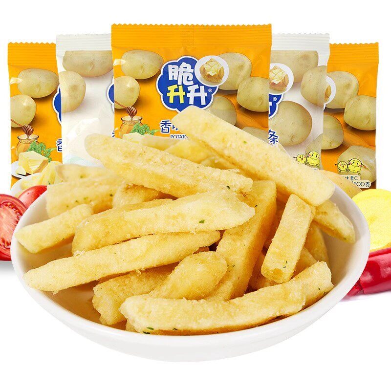 脆升升薯条包装蜂蜜黄油原味土豆条小吃香脆休闲零食大礼包脆生生