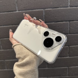 12软男女保护套 mate60防摔50e全包精孔镜头nova11 适用于华为pura70pro 透明手机壳简约新款