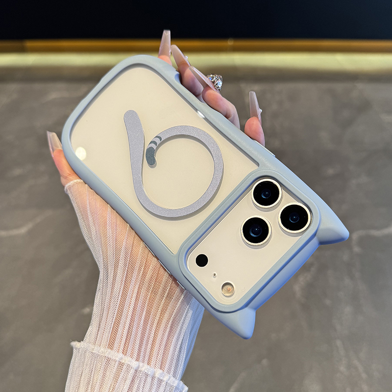 适用于苹果17promax猫耳手机壳