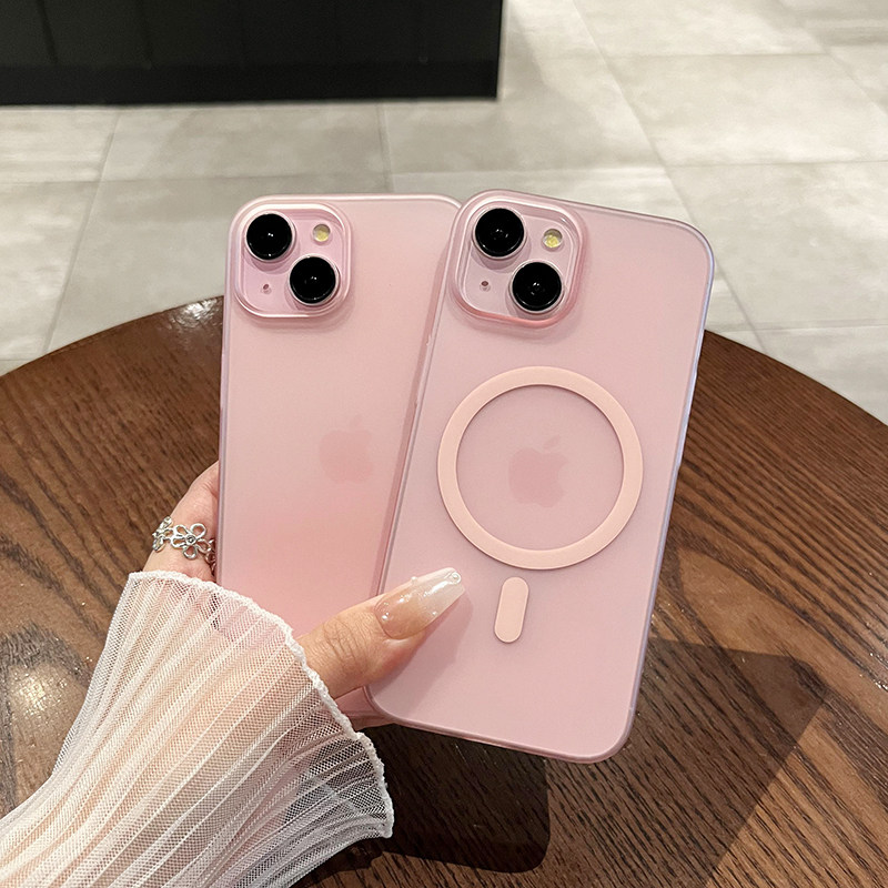 樱花粉适用于苹果15手机壳新款轻薄磨砂iPhone16plus透明14无线磁吸全包13高级感简约12硬套创意女款佐迪欧,3C数码配件,手机保护套/壳,淘宝优惠券,粉丝福利购,淘宝优惠卷