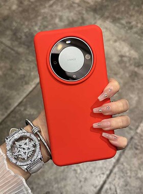 【软糯手感】适用华为Mate60pro+手机壳新款喜庆红色p60pro液态硅胶50e纯色40防摔30时尚nova12高级ultra软套