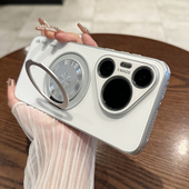 适用于华为pura80手机壳新款 可360°任意旋转 P80pro磁吸支架p80ultra全包镜头散热磨砂P70高级感商务男女