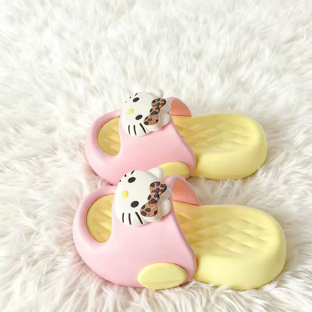 卡通可爱KT猫厚底家居防滑防臭eva拖鞋女学生宿舍外穿居家凉拖夏