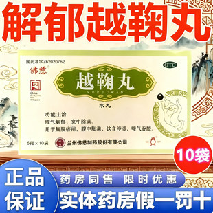 佛慈 越鞠丸6g*10袋/盒 理气解郁宽中除满用于腹中胀满饮食停滞AC