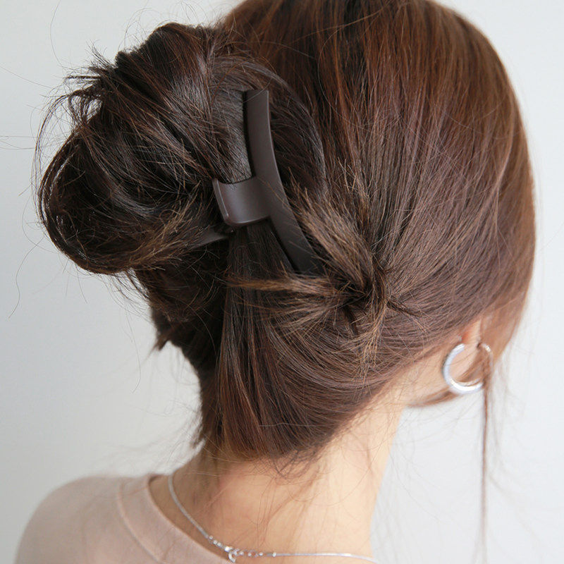 韩国高级感后脑勺发夹丸子头发抓夹盘发卡子大号鲨鱼夹女